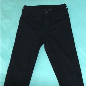 Black denim jeans